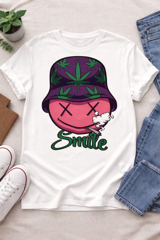 420 smile in Pink